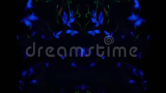 紫外线身体艺术蝴蝶迷幻视频的预览图