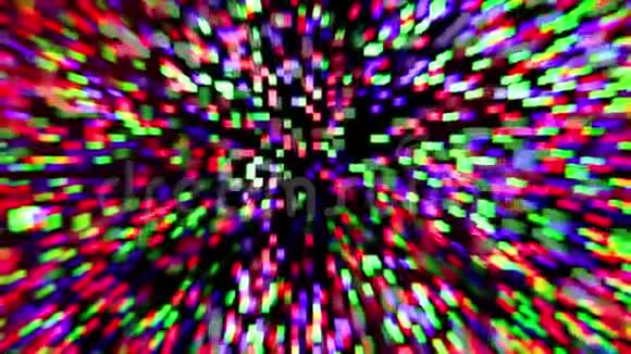 数码彩色粒子在镜头中移动视频的预览图