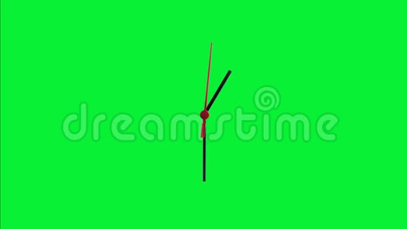 时钟绿色屏幕时间流逝视频的预览图