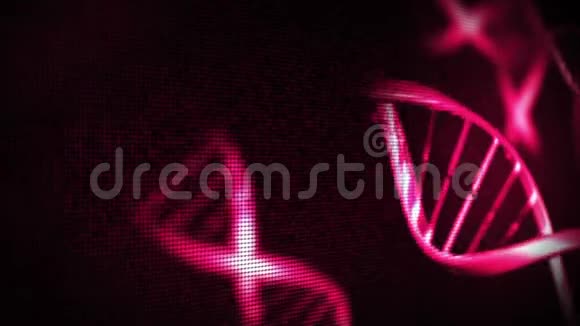 移动人体半身和旋转3dDNA链视频的预览图