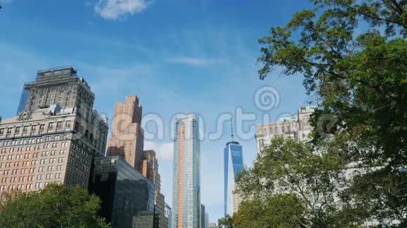 美国纽约曼哈顿古老的摩天大楼视频的预览图