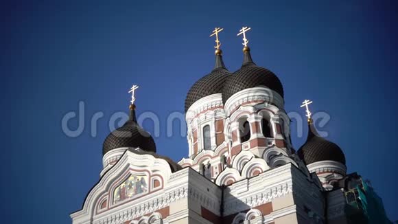 亚历山大内夫斯基大教堂是爱沙尼亚塔林老城的正统大教堂它是米哈伊尔设计的视频的预览图