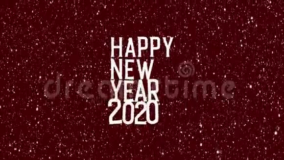 2020年用雪花庆祝喜历2020年新动画文本视频的预览图