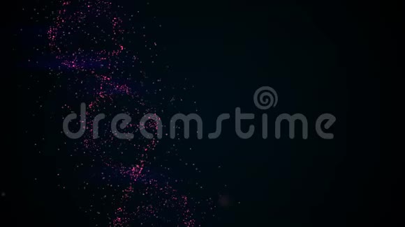 科幻风格在荧光紫外线影响下旋转霓虹灯dna链视频的预览图