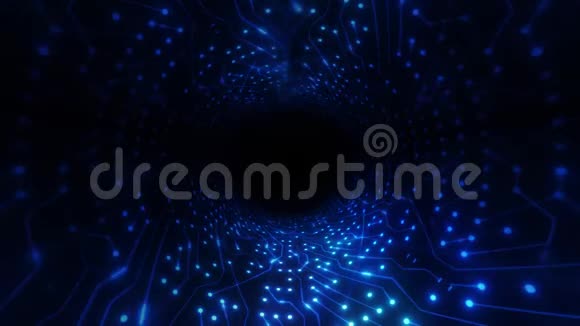 抽象计算机芯片组隧道背景视频的预览图