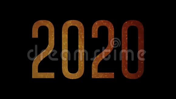 2020年文字在美丽的金色粒子面前闪闪发光的背景视频的预览图