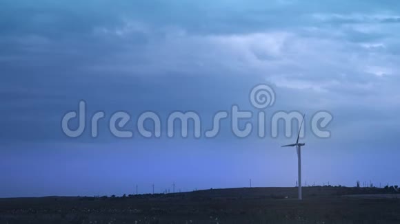 风力涡轮机产生环境能源环境污染的概念替代技术视频的预览图