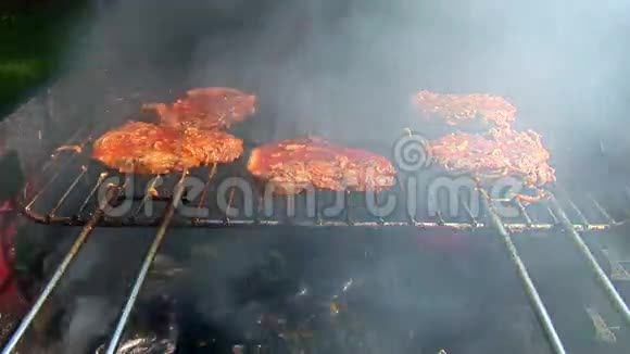牛肉片烧烤03视频的预览图