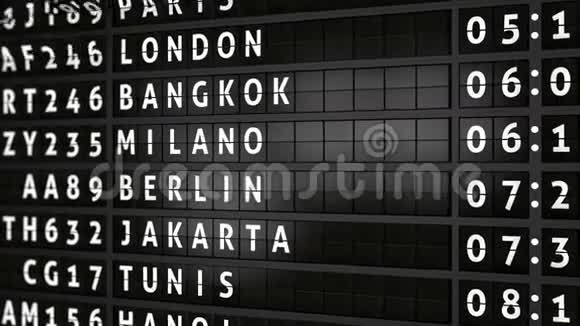 曼谷城市名称的航班信息委员会视频的预览图