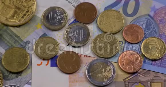 欧元货币欧元欧洲联盟货币视频的预览图