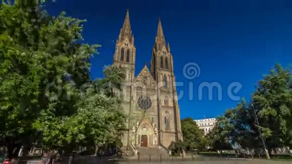 捷克共和国布拉格中世纪圣路德米拉大教堂视频的预览图