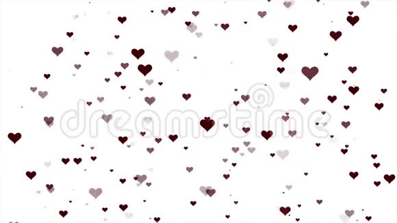 心背景孤立的红心爱的象征情人节录像视频的预览图