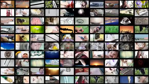 8K超高清拼贴不同的视频视频的预览图