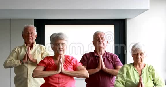 老年人练习瑜伽视频的预览图