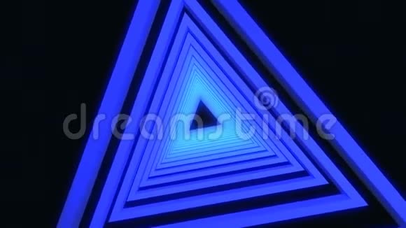 霓虹抽象三角隧道背景视频的预览图
