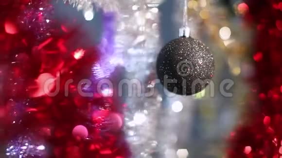 圣诞节和新年装饰摘要模糊的博克假日背景视频的预览图