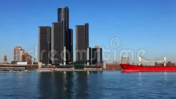 4底特律市中心的K超高清时间推移视频的预览图