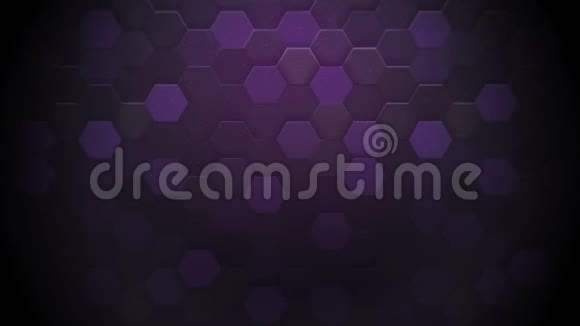 运动深紫色六边形抽象背景视频的预览图