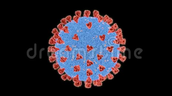 冠状病毒病毒病毒3D扫描渲染旋转无缝环视频的预览图