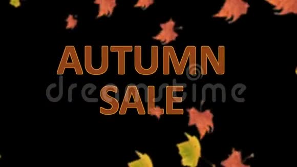 秋季销售横幅在模糊的背景下季节性促销横幅视频的预览图