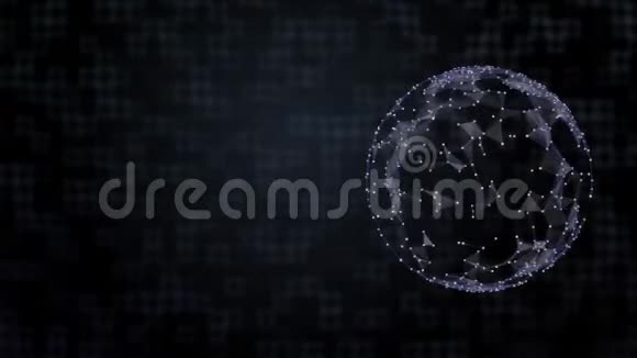 光学抽象星球在网络连接网格背景下视频的预览图