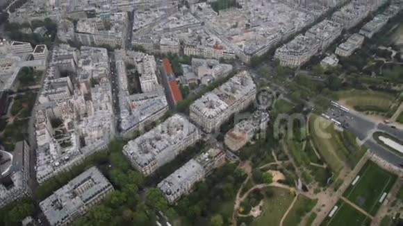 巴黎的城市景观法国法国巴黎的主要景点火星香榭丽舍大道视频的预览图