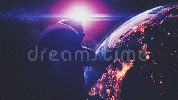 太空人反地球转轨道太阳耀斑视频的预览图