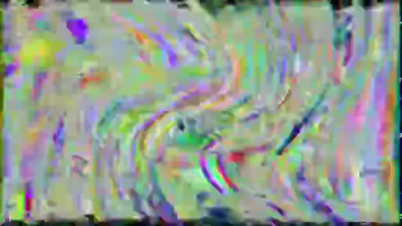 计算机生成的未来主义剪辑彩虹损坏系统模仿视频的预览图