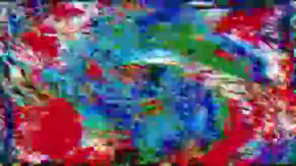 数字生成的抽象剪辑彩虹系统错误vfx视频的预览图