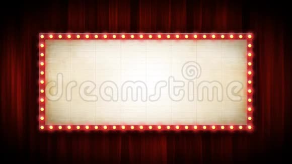 剧院或电影院背景与码头标志和红幕视频的预览图