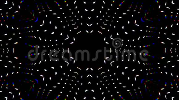 发光的视频明亮的光线调节彩色条纹的运动黑色背景视频的预览图