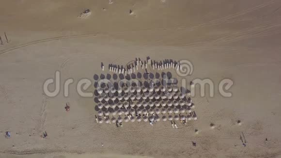 沙质海岸线希腊克里特岛法拉萨纳海滩长海波视频的预览图