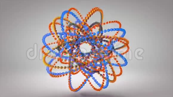 旋转球体运动中几何抽象的视频视频的预览图