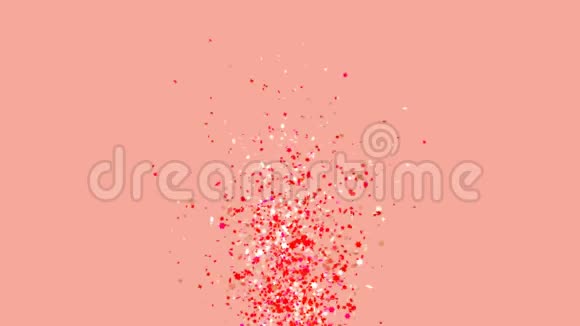 红色箔星爆炸节日圣诞背景视频的预览图