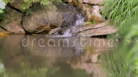 带瀑布的山地景观视频的预览图