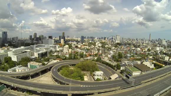 曼谷城市交通的俯视图视频的预览图