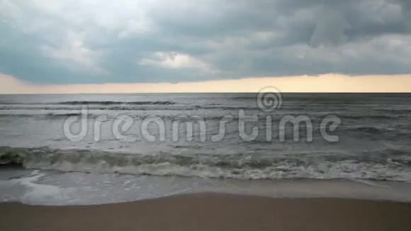 海洋日落自然暴风雨视频的预览图