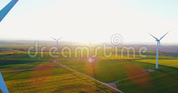 再生能源风力涡轮机电力生态视频的预览图