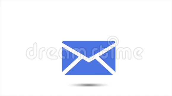 白色背景上的电子邮件图标视频的预览图
