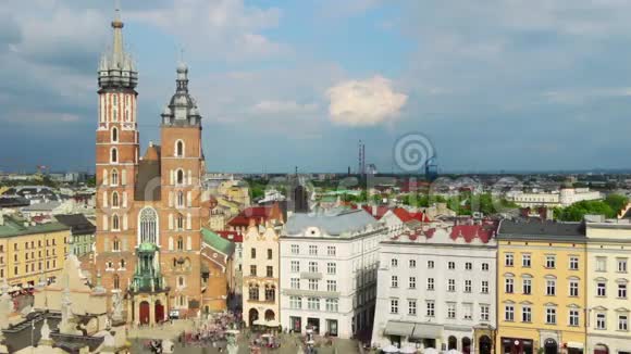 克拉科夫市场广场空中观景台时间推移视频的预览图