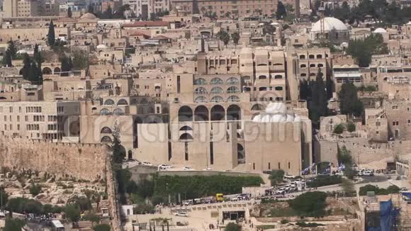 耶路撒冷老城空中透视图视频的预览图