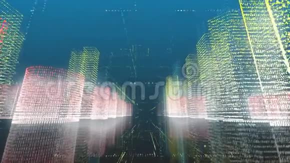 数字城市颗粒结构高清视频的预览图