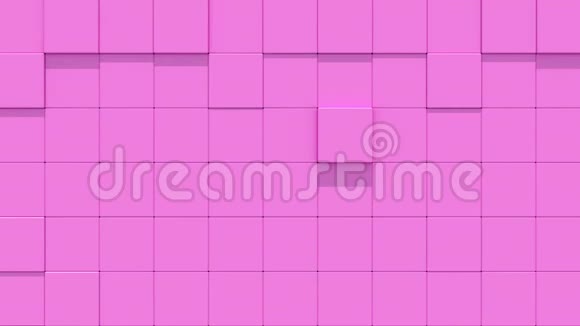 粉红色的立方体墙破裂了视频的预览图