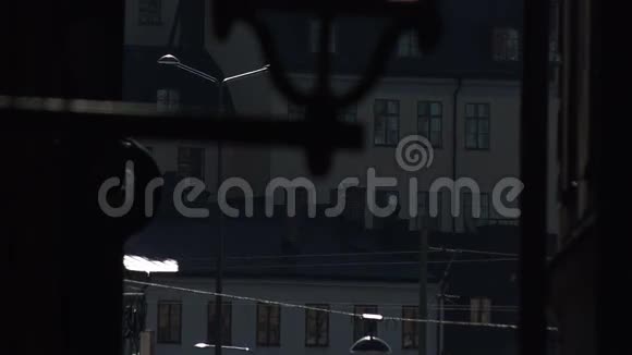 斯德哥尔摩的老路灯瑞典视频的预览图