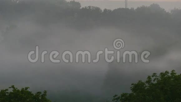 满是雾的山景视频的预览图
