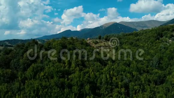 飞越森林奇妙的自然景观视频的预览图