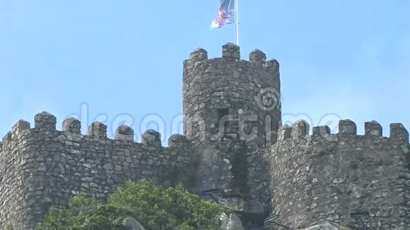 中世纪欧洲城堡墙和塔视频的预览图
