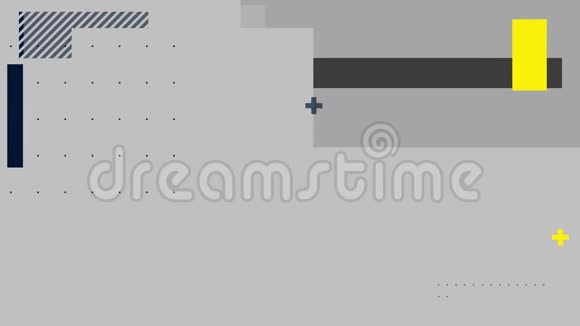 矩形和点在灰色背景上移动视频的预览图