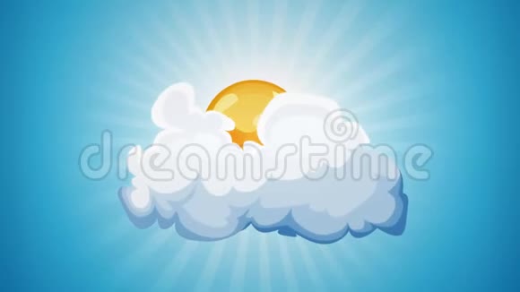 卡通太阳和云环视频的预览图