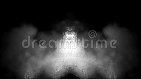 抽象的白色火焰覆盖黑色高清1080视频的预览图